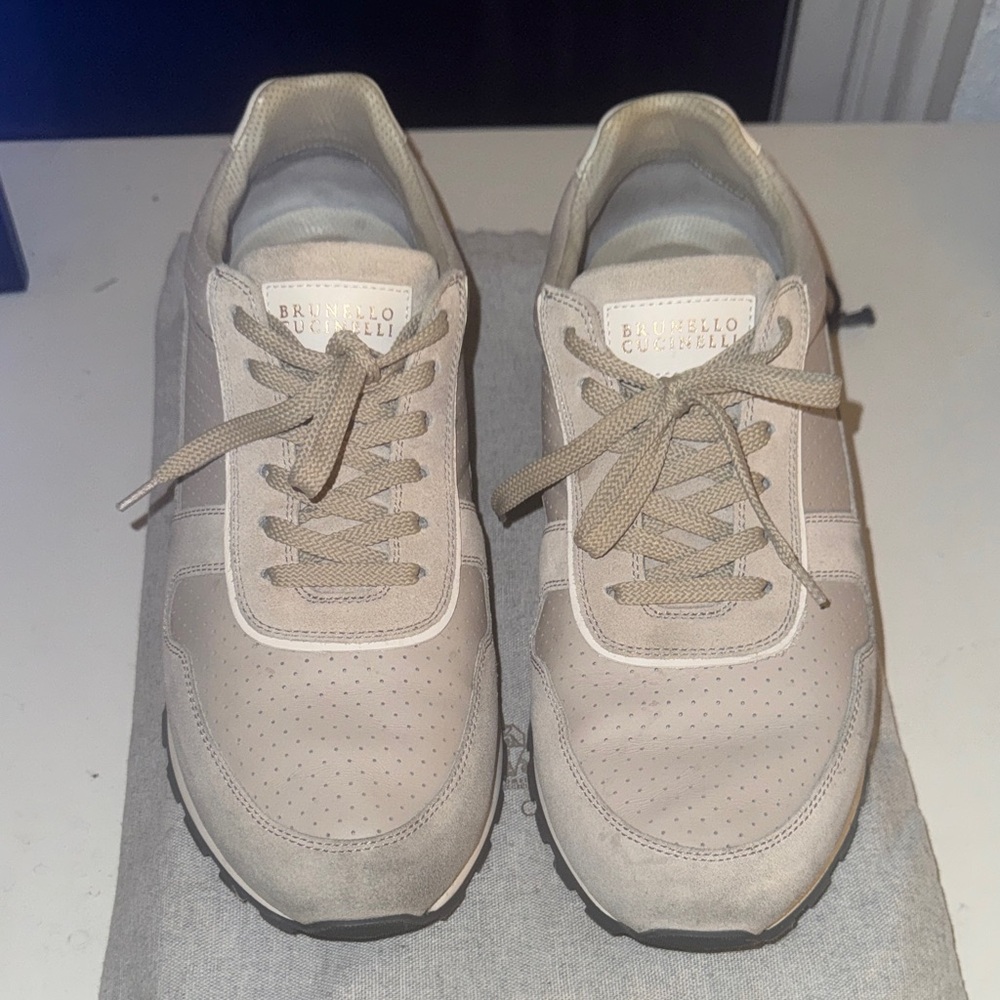 Brunello Cucinelli Taupe Men's Sneakers